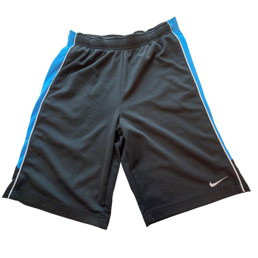 Nike Basketball Shorts Boys XL Black Blue Excellent Dri-FIT Athletic 522539-010